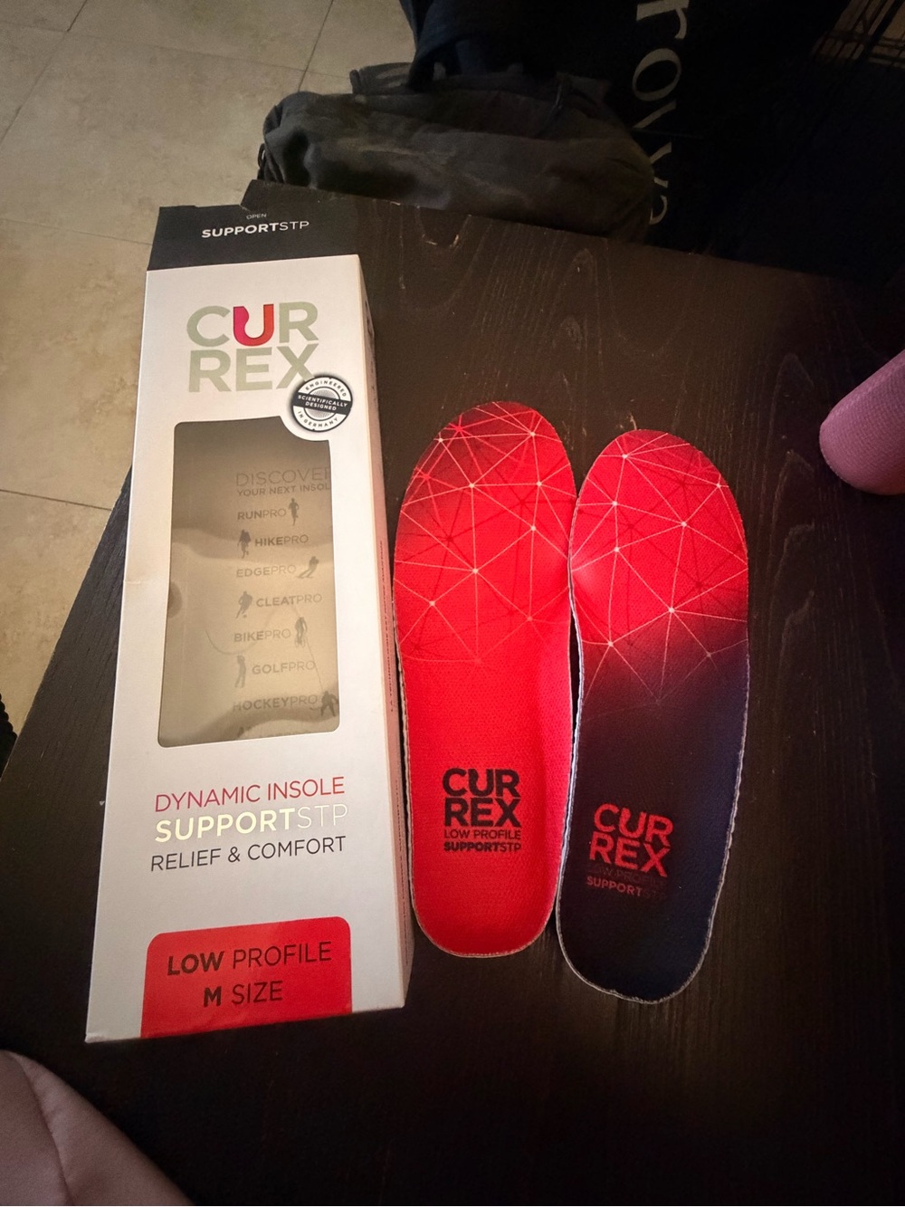 Currex Red Gradient Support Insoles - Low Profile M